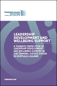 Front cover of the leadership development and wellbeing support inspection report