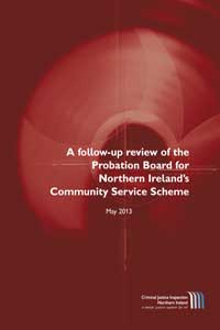 A follow-up review of the Probation Board for Northern Ireland’s Community Service Scheme