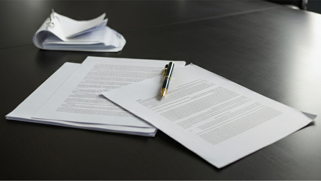 pages on table